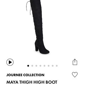 New with Box Over the Knee Black Suede Boots